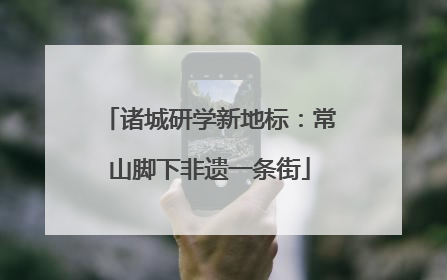 诸城研学新地标：常山脚下非遗一条街