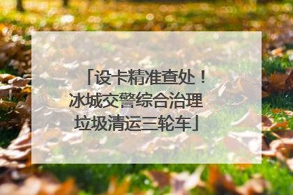 设卡精准查处！冰城交警综合治理垃圾清运三轮车