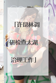 许昆林调研检查太湖治理工作