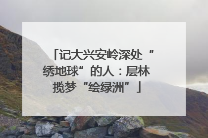 记大兴安岭深处“绣地球”的人：层林揽梦“绘绿洲”