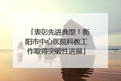 表彰先进典型!衡阳市中心医院科教工作取得突破性进展