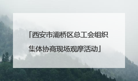 西安市灞桥区总工会组织集体协商现场观摩活动