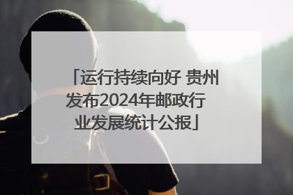 运行持续向好 贵州发布2024年邮政行业发展统计公报