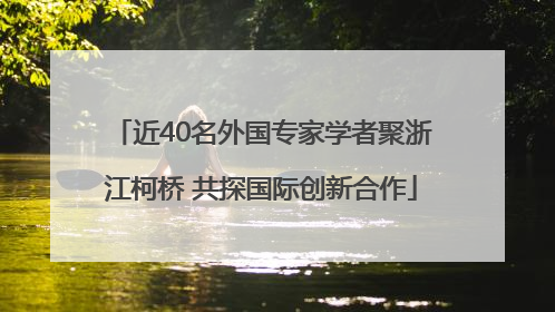 近40名外国专家学者聚浙江柯桥 共探国际创新合作
