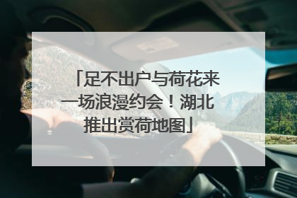 足不出户与荷花来一场浪漫约会！湖北推出赏荷地图