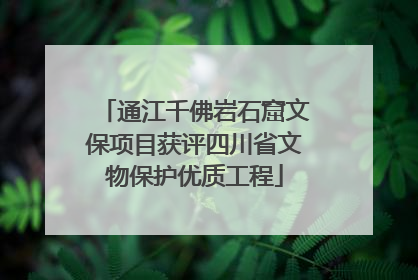 通江千佛岩石窟文保项目获评四川省文物保护优质工程