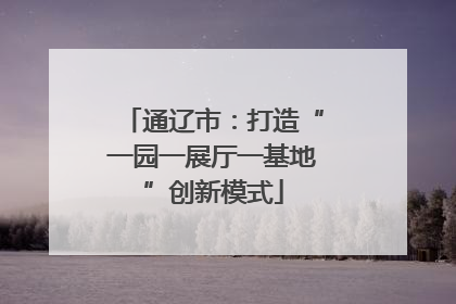 通辽市：打造“一园一展厅一基地”创新模式