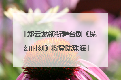 郑云龙领衔舞台剧《魔幻时刻》将登陆珠海