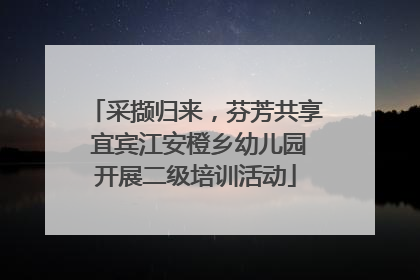 采撷归来，芬芳共享 宜宾江安橙乡幼儿园开展二级培训活动