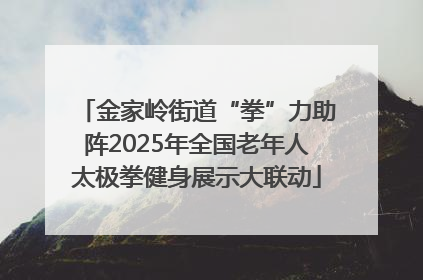 金家岭街道“拳”力助阵2025年全国老年人太极拳健身展示大联动