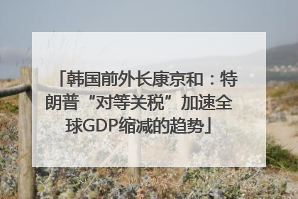 韩国前外长康京和：特朗普“对等关税”加速全球GDP缩减的趋势