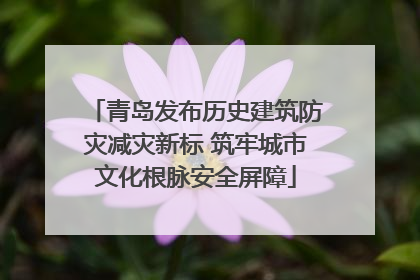 青岛发布历史建筑防灾减灾新标 筑牢城市文化根脉安全屏障