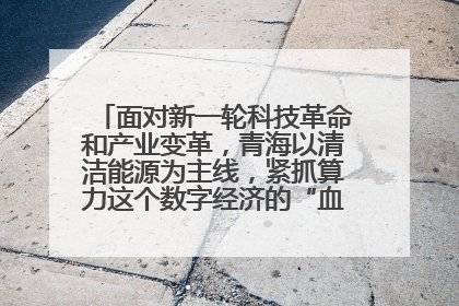 面对新一轮科技革命和产业变革，青海以清洁能源为主线，紧抓算力这个数字经济的“血液”、科技主权的“筹码”、产业升级的“杠杆”、绿色转型的“支点”，勇于撬动国家“双碳”战略、“东数西算”工程重大发展新机遇