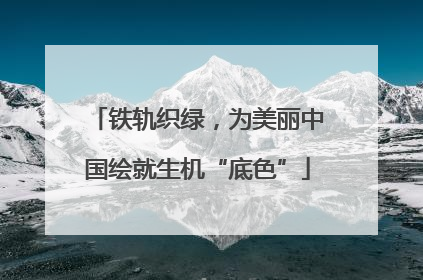 铁轨织绿，为美丽中国绘就生机“底色”