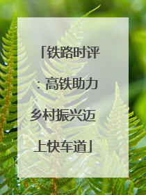 铁路时评：高铁助力乡村振兴迈上快车道