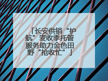 长安供销“护航”麦收季托管服务助力金色田野“抢收忙”