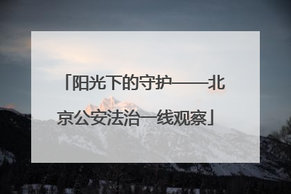 阳光下的守护——北京公安法治一线观察