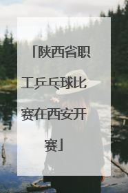 陕西省职工乒乓球比赛在西安开赛