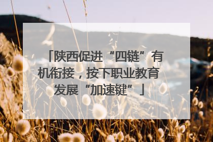 陕西促进“四链”有机衔接，按下职业教育发展“加速键”