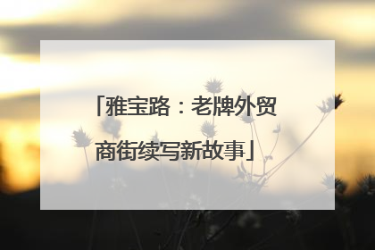 雅宝路：老牌外贸商街续写新故事