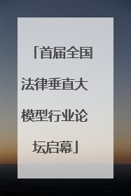 首届全国法律垂直大模型行业论坛启幕