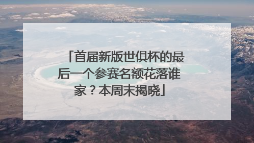 首届新版世俱杯的最后一个参赛名额花落谁家？本周末揭晓