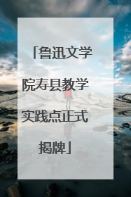 鲁迅文学院寿县教学实践点正式揭牌
