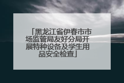 黑龙江省伊春市市场监管局友好分局开展特种设备及学生用品安全检查