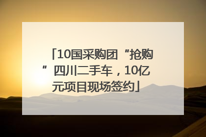 10国采购团“抢购”四川二手车，10亿元项目现场签约