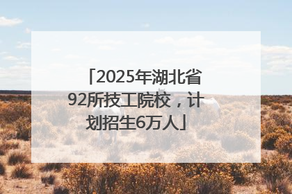 2025年湖北省92所技工院校，计划招生6万人