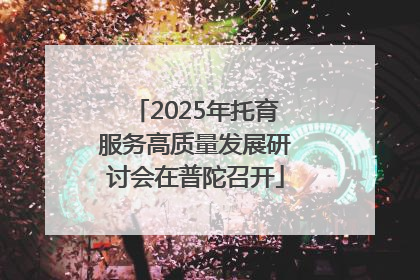2025年托育服务高质量发展研讨会在普陀召开