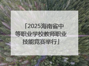 2025海南省中等职业学校教师职业技能竞赛举行