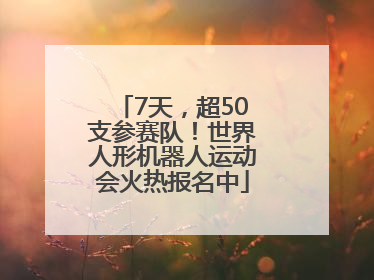 7天，超50支参赛队！世界人形机器人运动会火热报名中