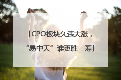 CPO板块久违大涨，“易中天”谁更胜一筹