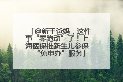 @新手爸妈，这件事“零跑动”了！上海医保推新生儿参保“免申办”服务